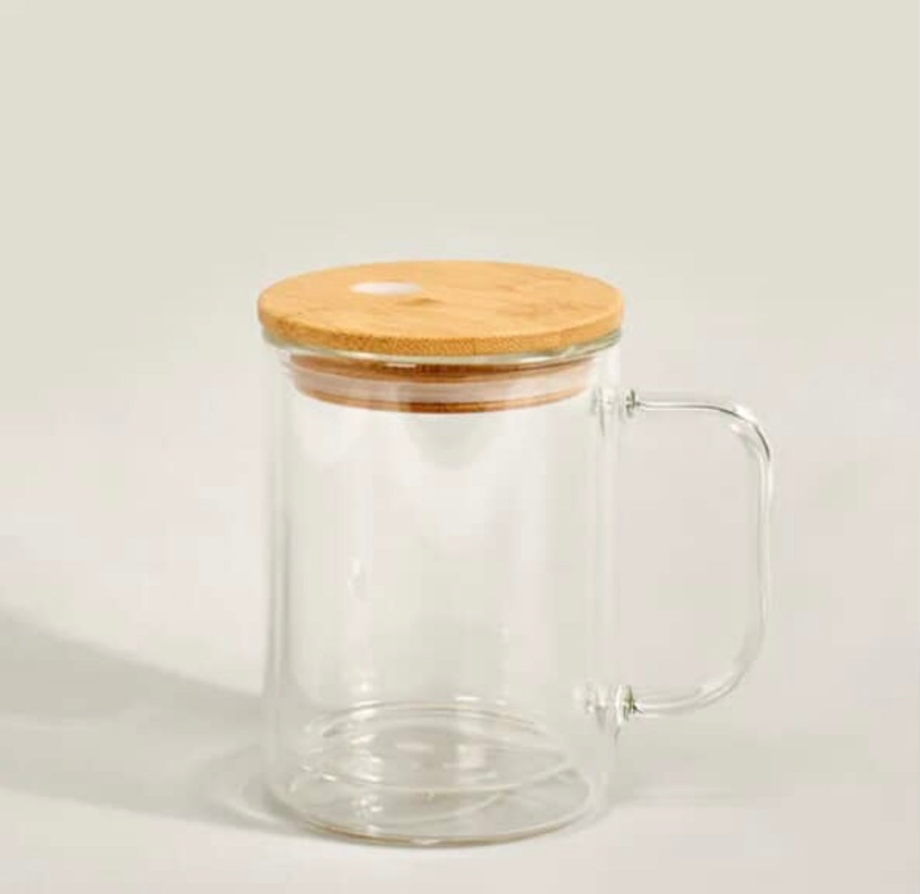 Glass snow globe mug