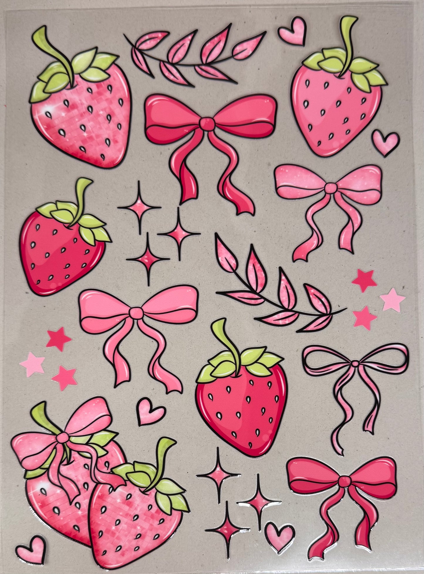 Strawberry bow element sheet