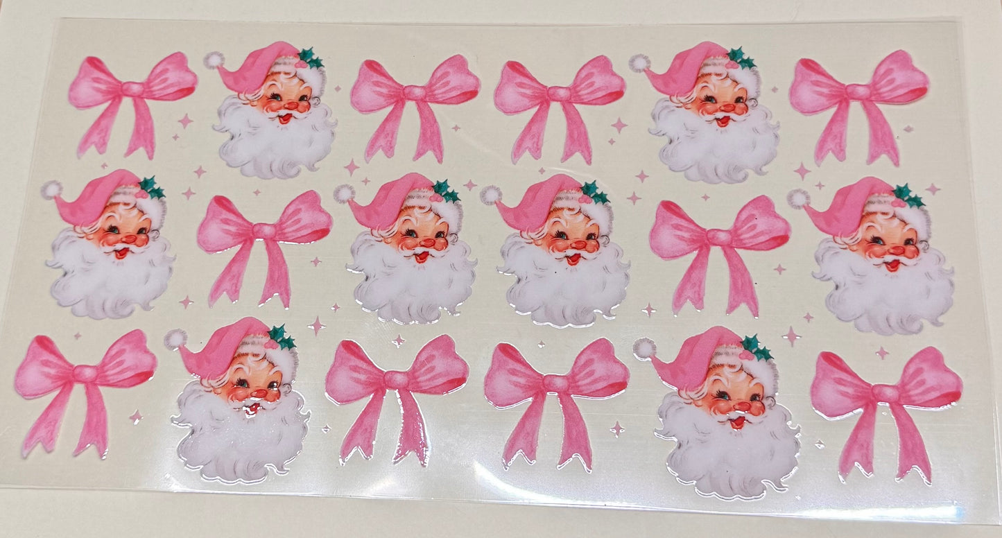 Pink Santa bows