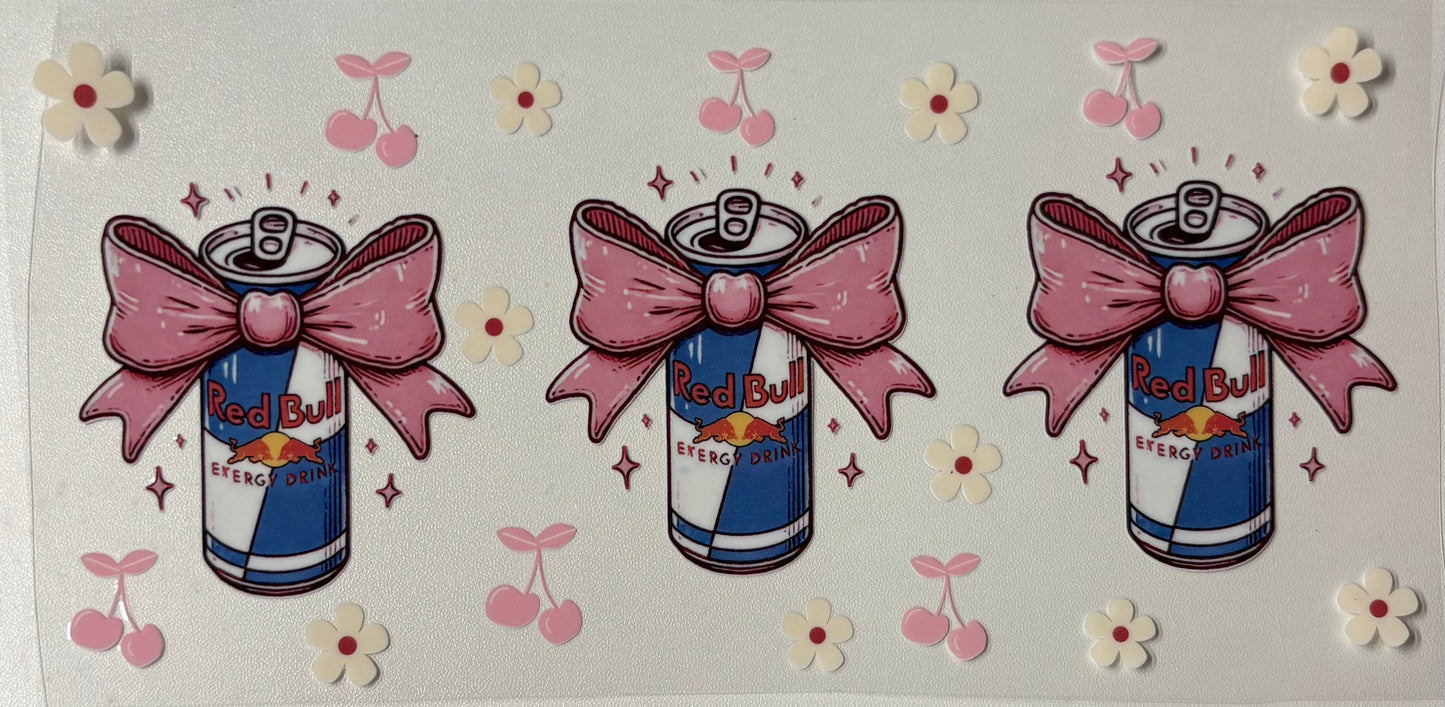 Red Bull bows and flowers