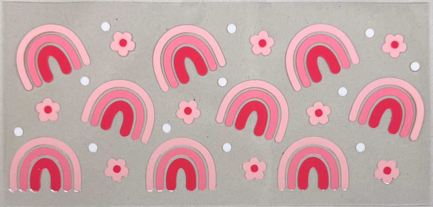 Pink rainbow flowers