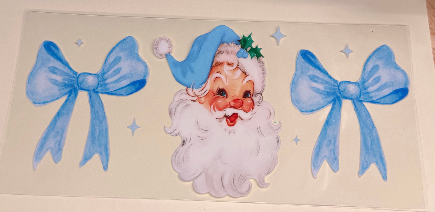 Big blue Santa bows