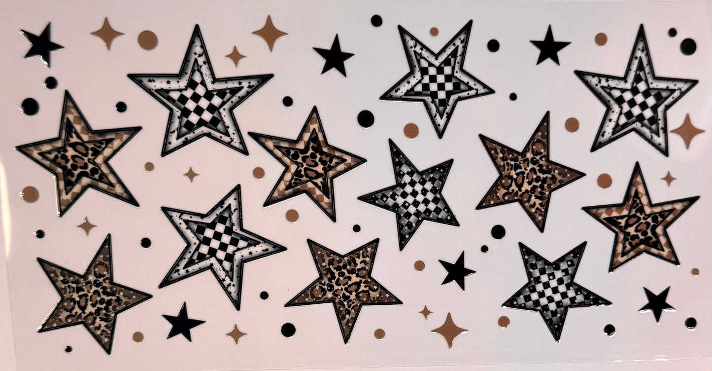 Checkered/ leopard stars