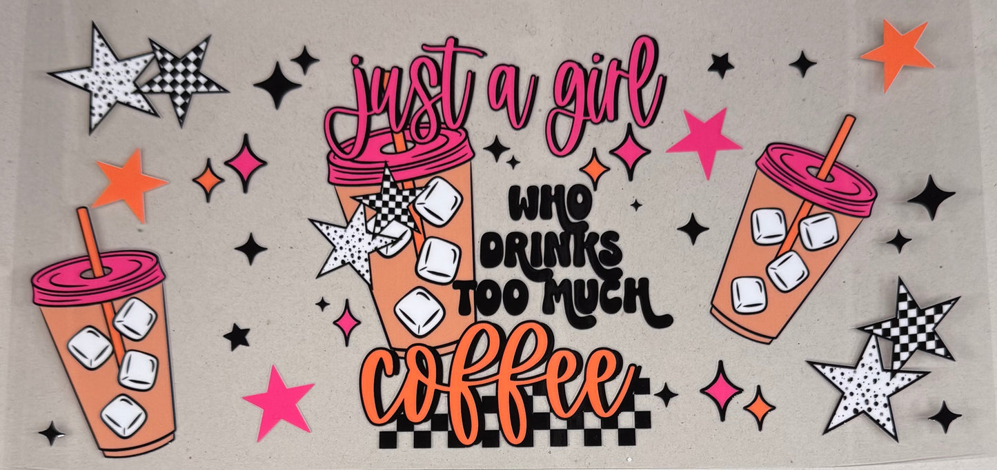 Girl drinks coffee