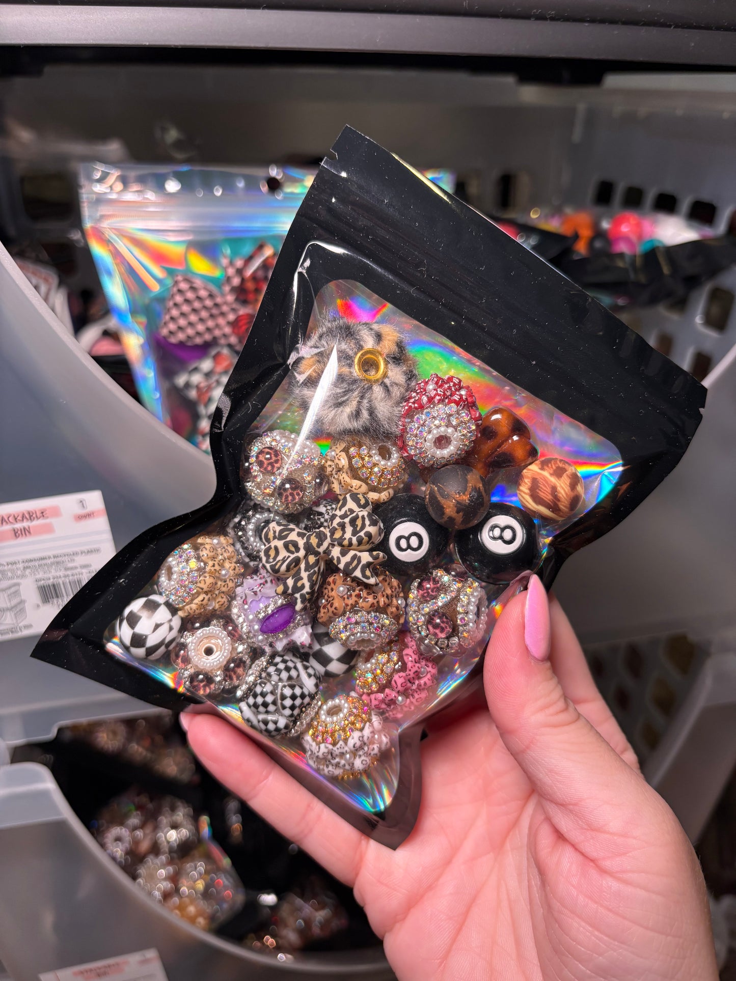 Leopard bead mix