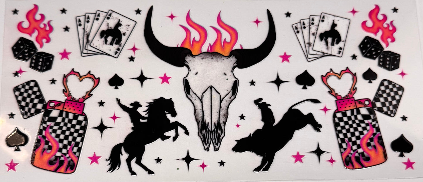 Skull checkered rodeo