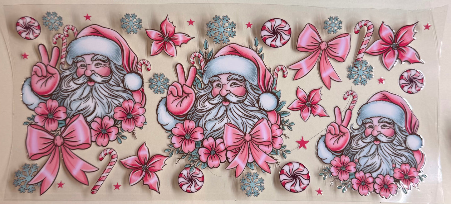 Pink Santa peace