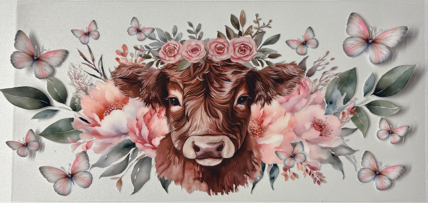 Pastel floral cow