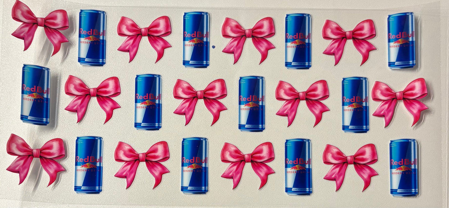 Red Bull pink bows