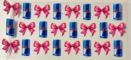 Red Bull pink bows