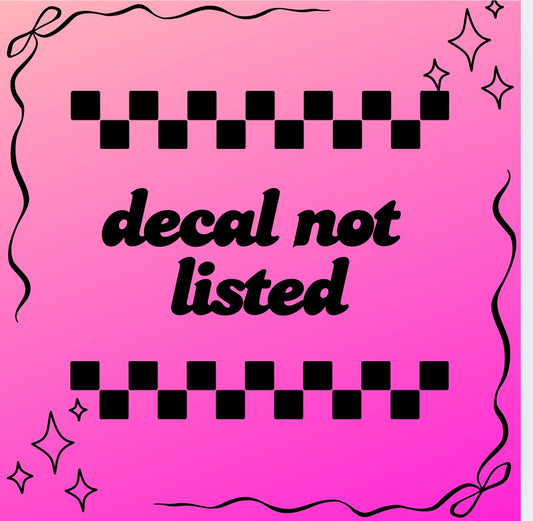 Decal not listed