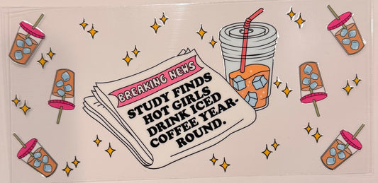 Hot girls drink coffee