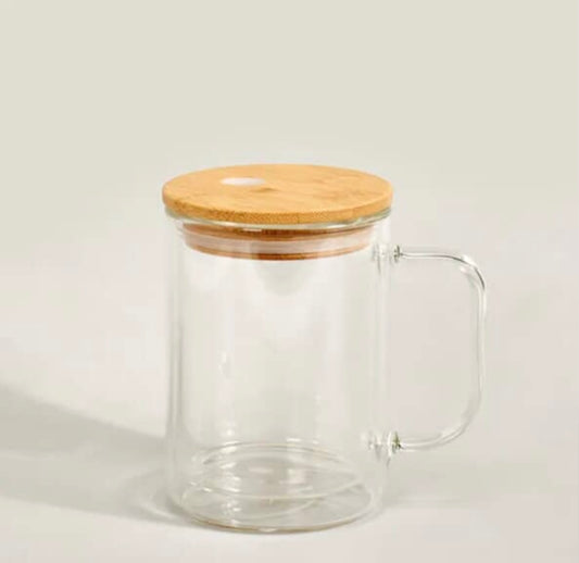 Glass snow globe mug