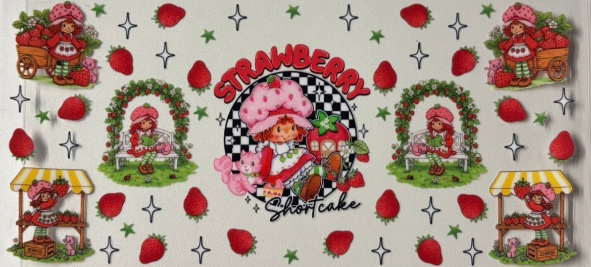 Straw shortcake checkered