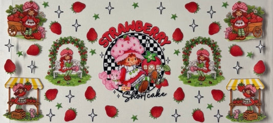 Straw shortcake checkered