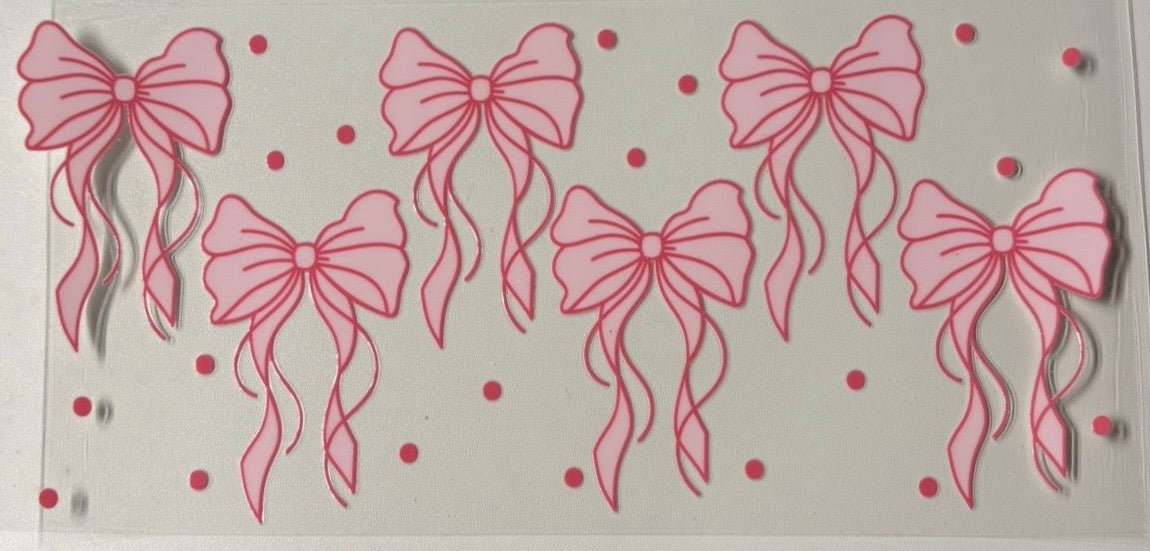 Pink bows dots