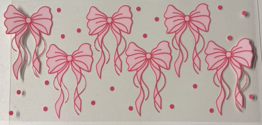 Pink bows dots