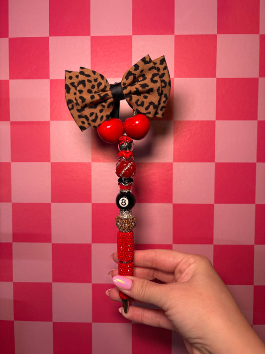 Cherry bow pen