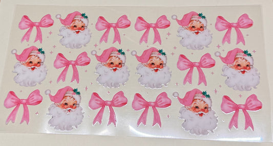 Pink Santa bows