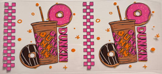 Pink checkered Dunkin
