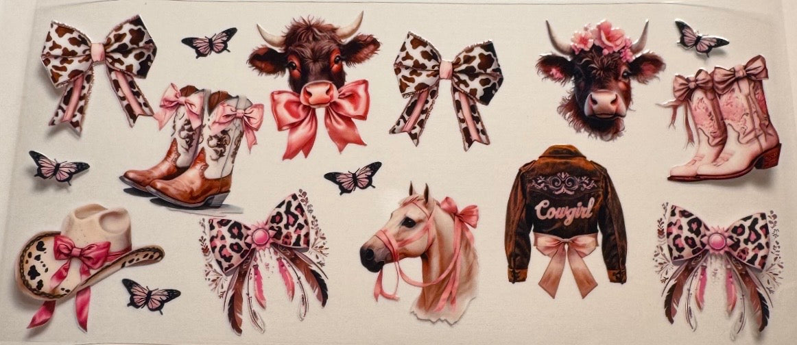 Pink cowgirl bows