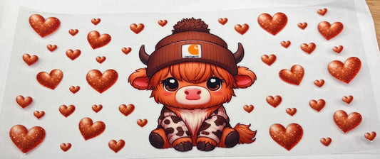 Cow hart beanie