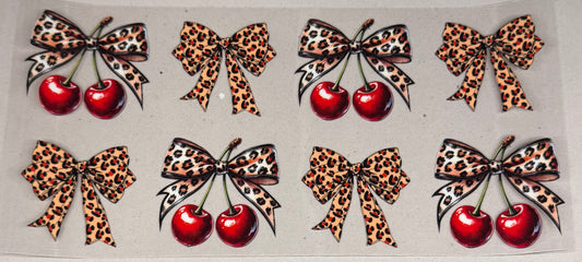 Leopard cherry bows