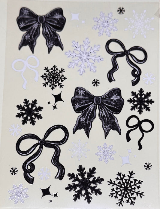 Black snowflake element sheet