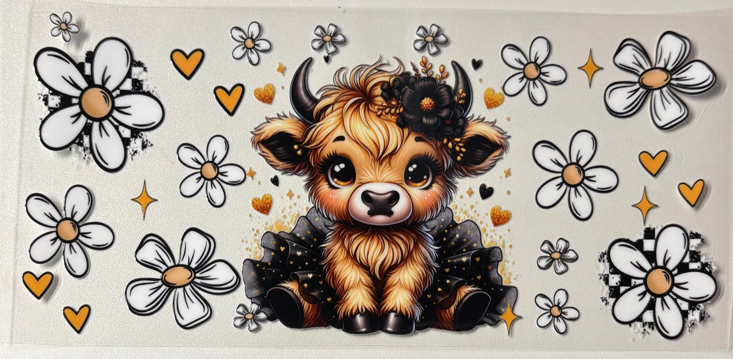Black yellow cow