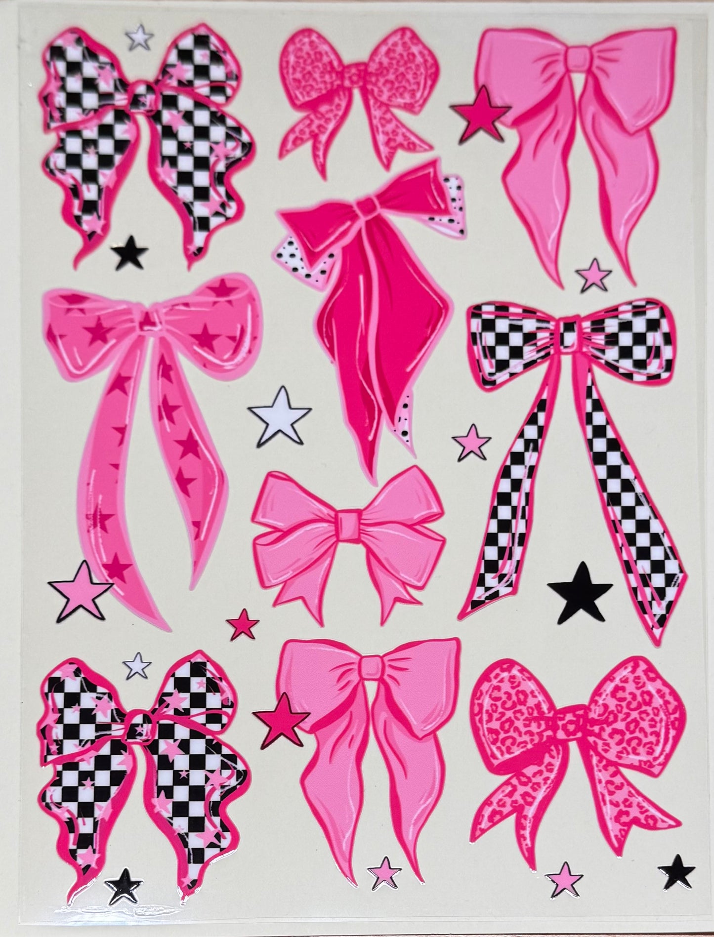 Pink bows element sheet