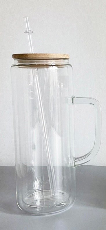 20oz glass handle snowglobe