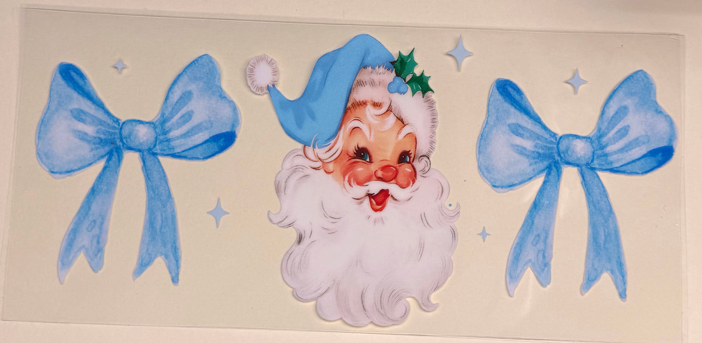 Big blue Santa bows