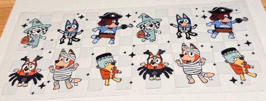 Spooky bluey checkered