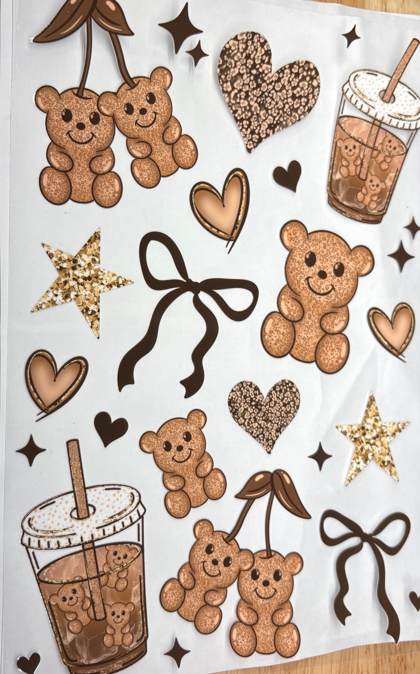Bear iced coffee element sheet