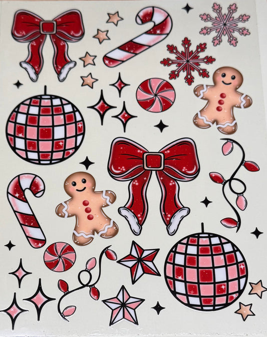 Red Xmas vibe element sheet