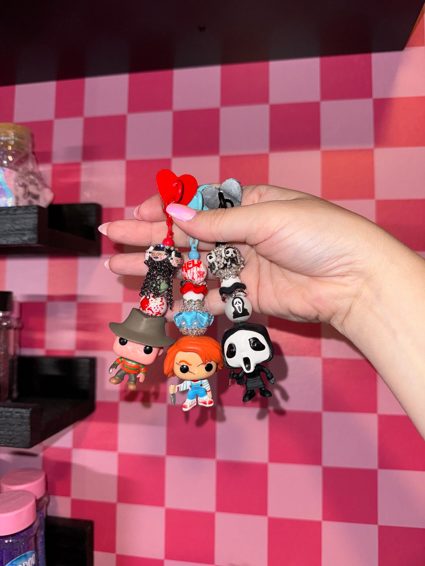 Spooky phone charm set