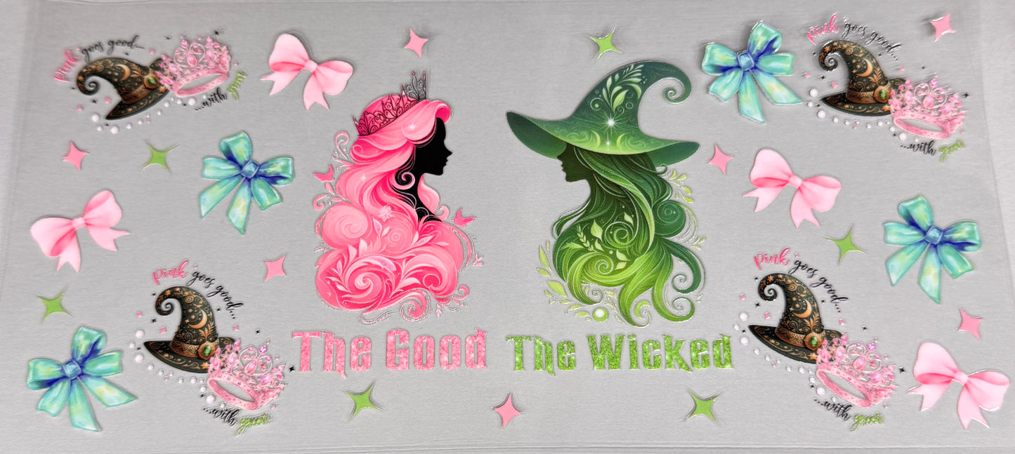 Pink/ Green wick 2