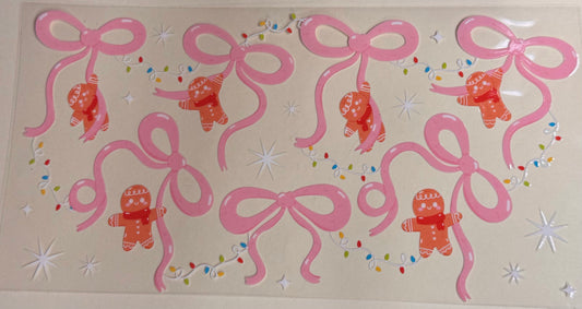 Pink gingerbread bows