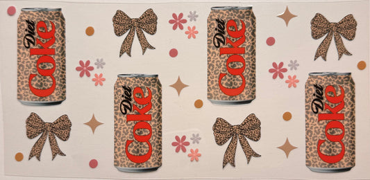 Tan leopard Diet Coke