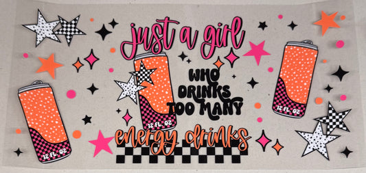 Girl who drinks energy drinks