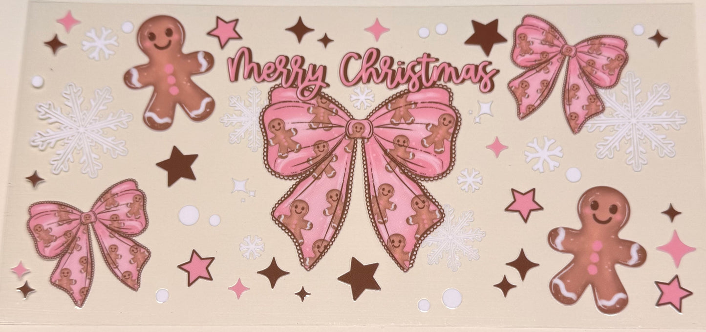 Pink gingerbread bow