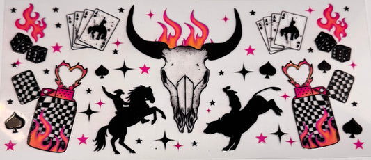 Skull checkered rodeo