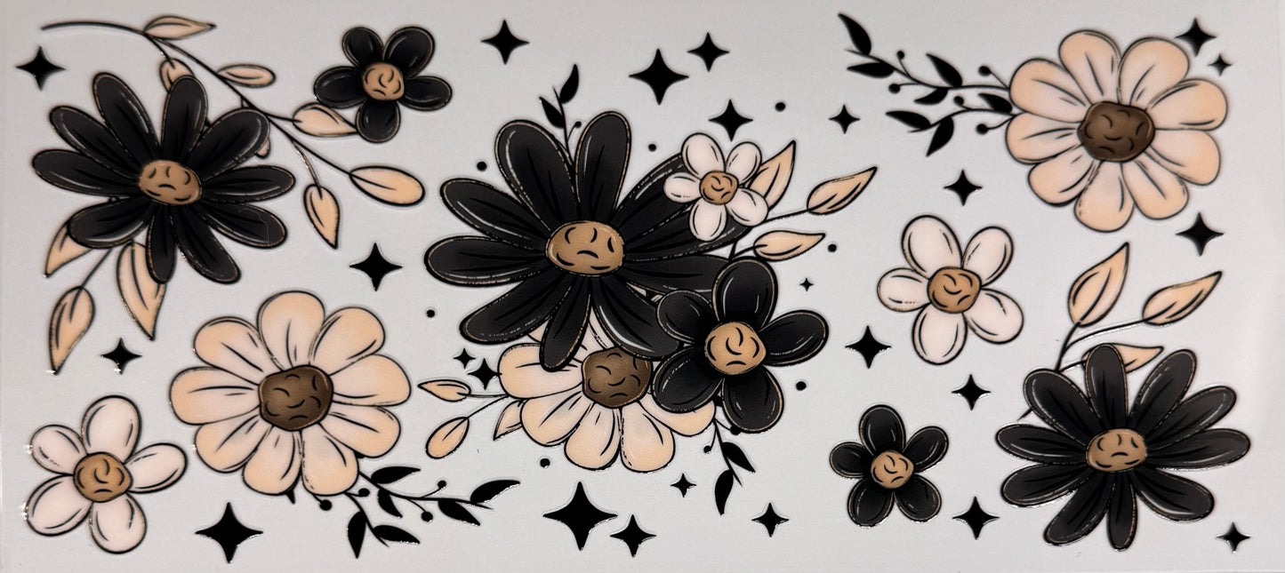 Black / white flowers