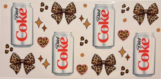 Leopard bow Diet Coke