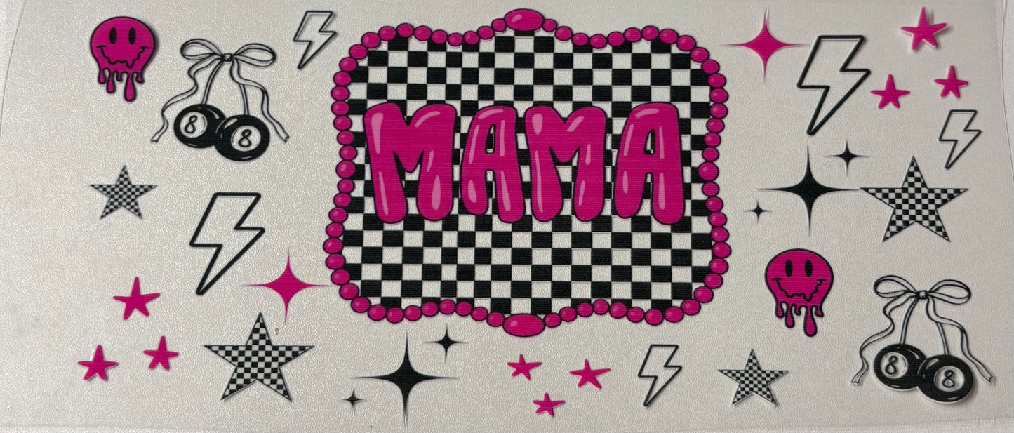 Mama checkered pink