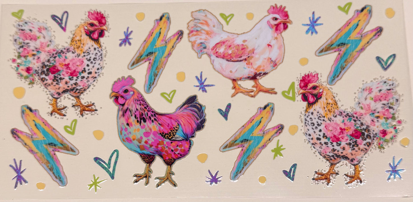 Colorful chickens