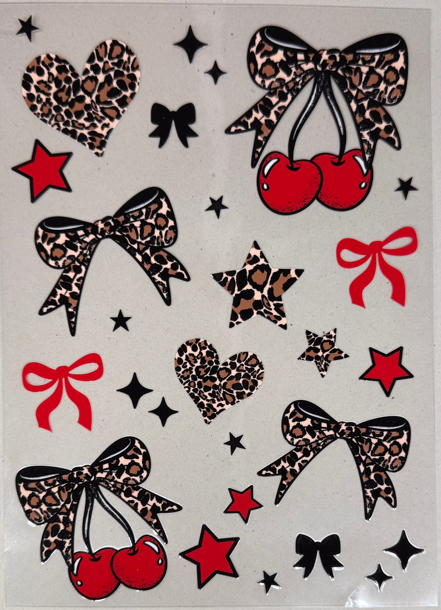 Leopard bow element sheet