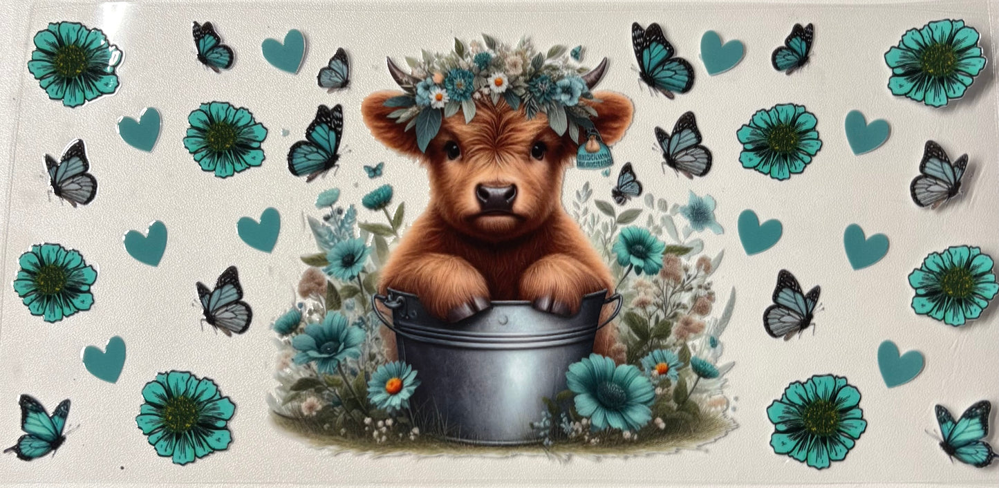 Teal cow