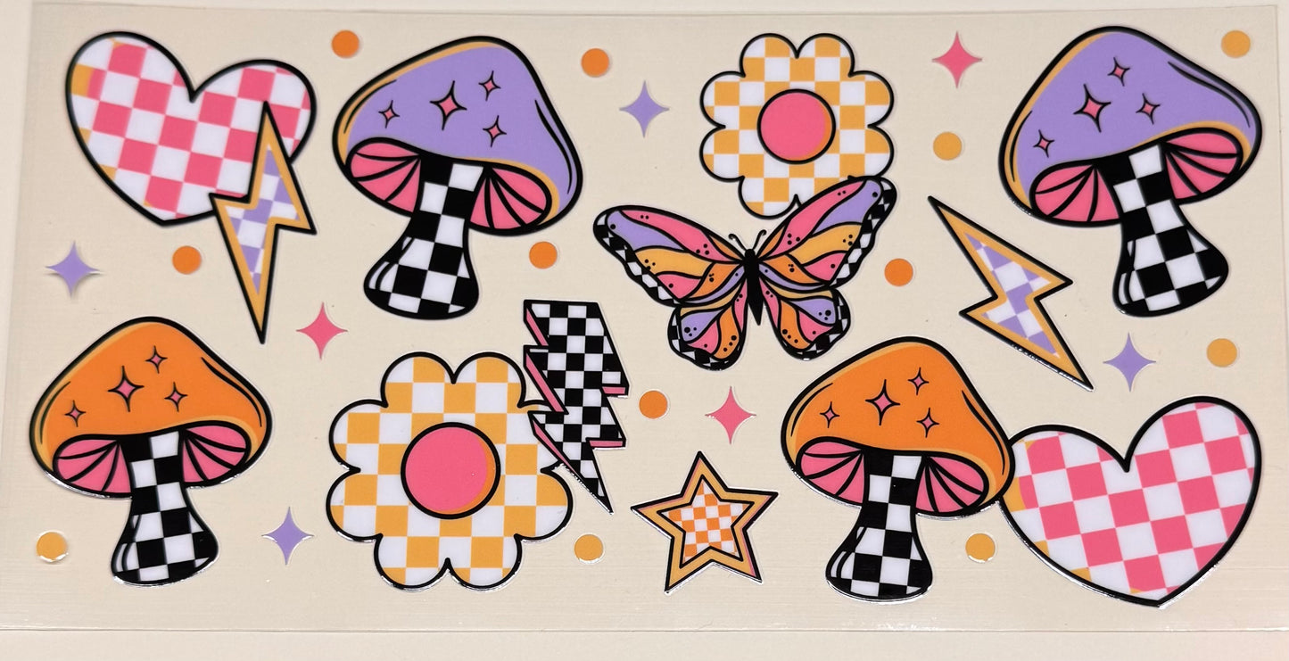 Mushroom/ butterflies