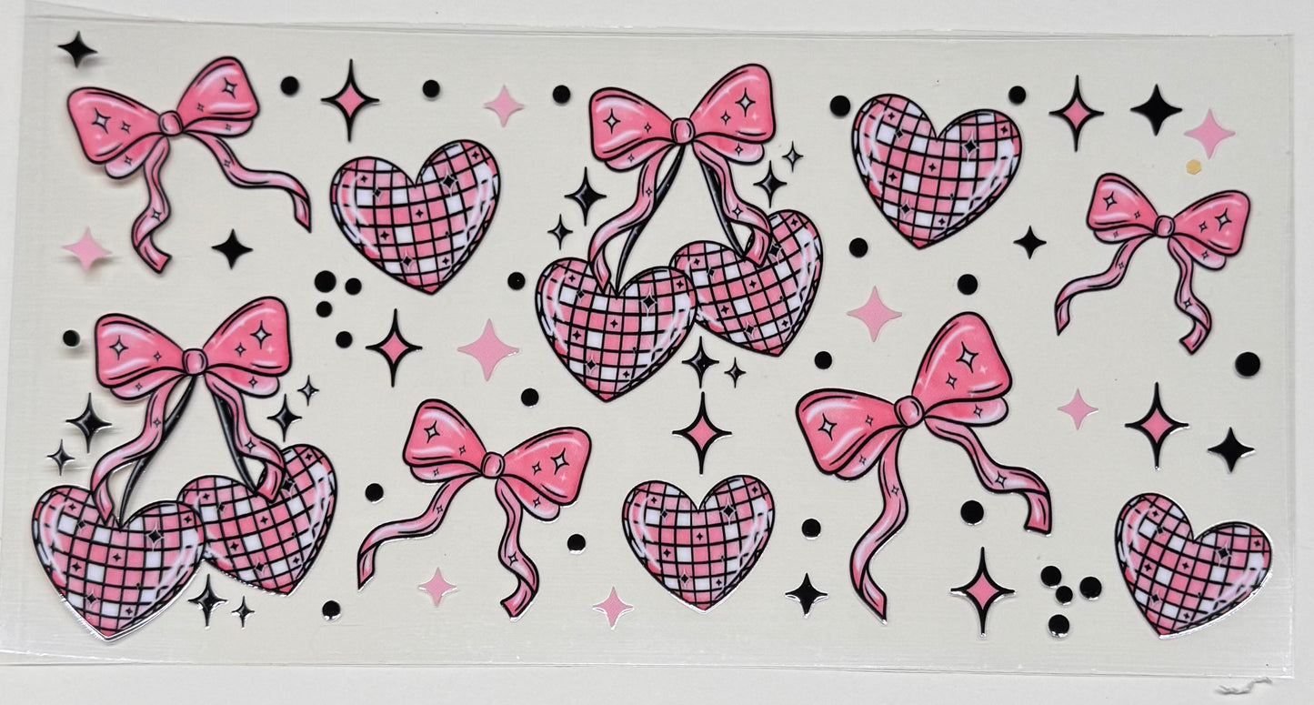 Pink disco bow